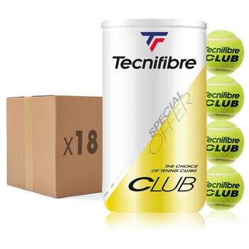 Balles de tennis CLUB  - CARTON DE 18 BIPACKS  